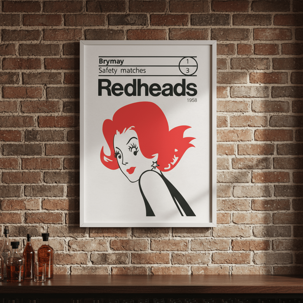 Vintage Redheads Poster 1958 wall - art - picture - poster