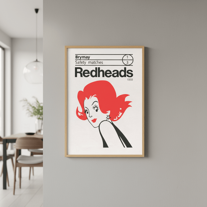 Vintage Redheads Poster 1958 wall - art - picture - poster