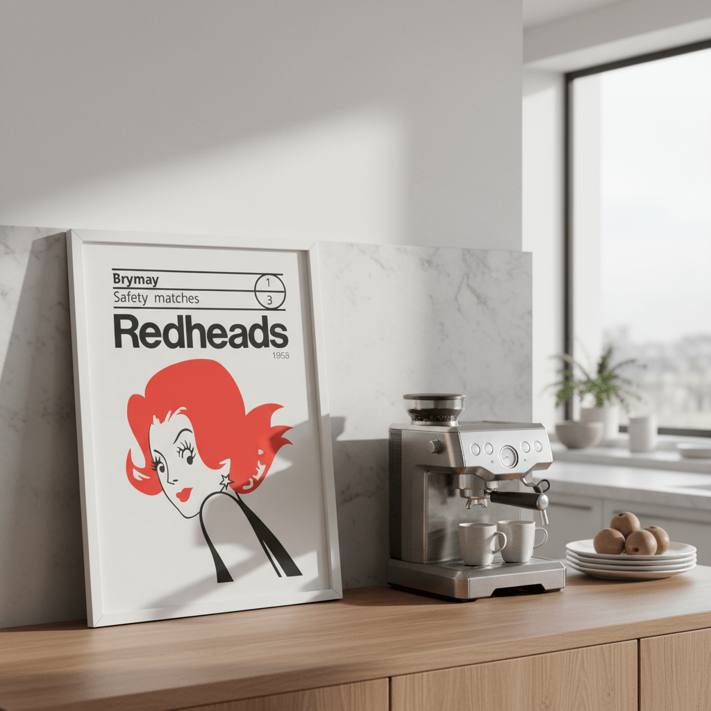 Vintage Redheads Poster 1958 wall - art - picture - poster