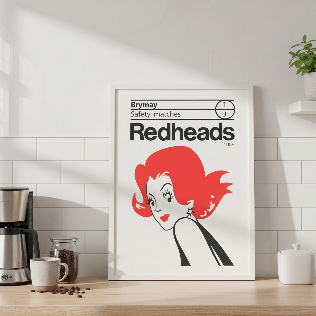 Vintage Redheads Poster 1958 wall - art - picture - poster