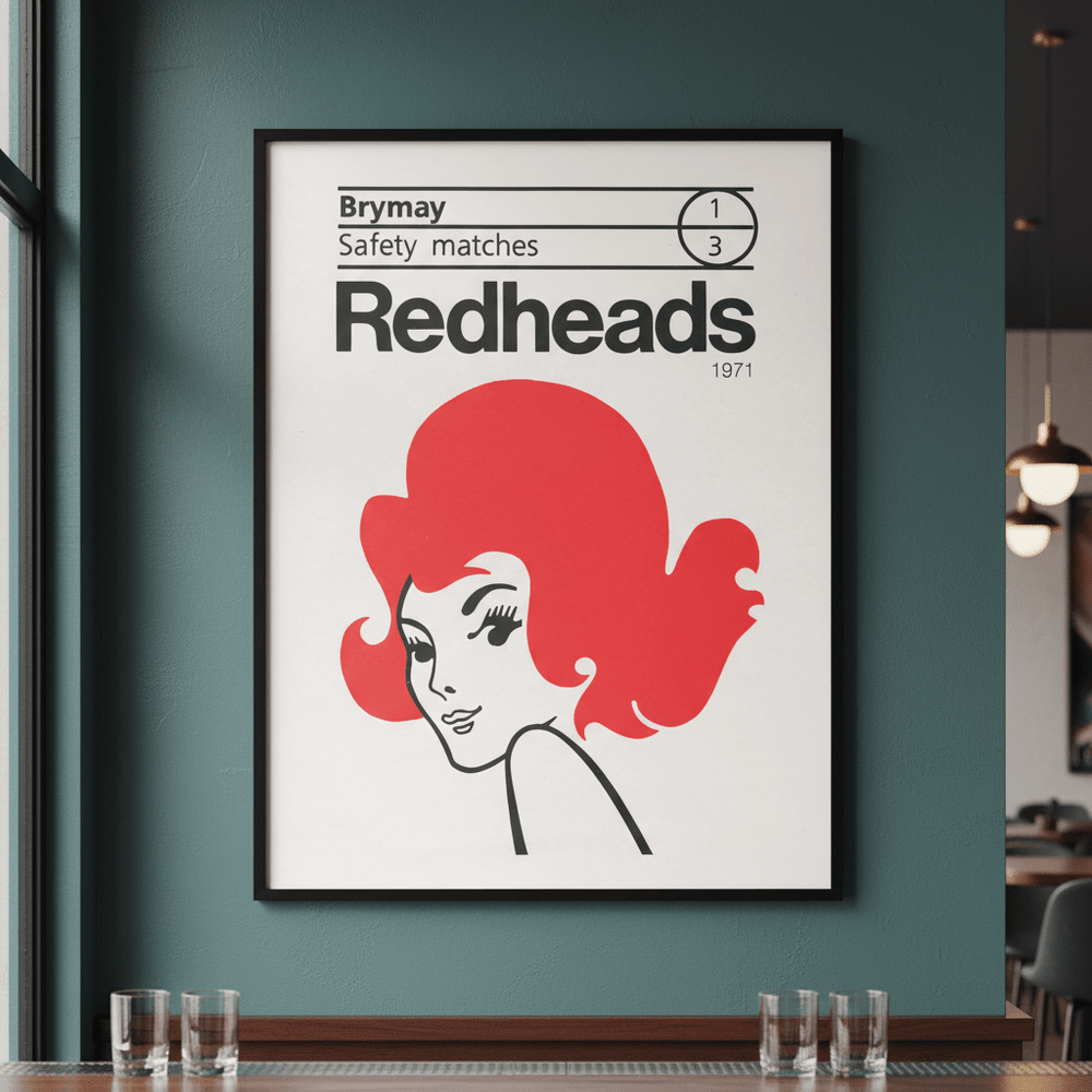 Vintage Redheads Poster 1971 wall - art - picture - poster