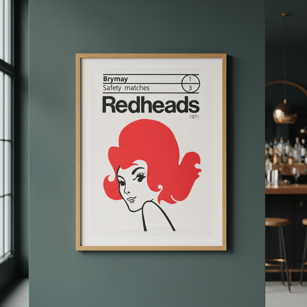 Vintage Redheads Poster 1971 wall - art - picture - poster