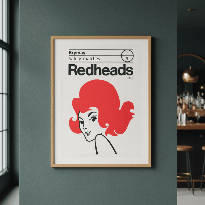 Vintage Redheads Poster 1971 wall - art - picture - poster