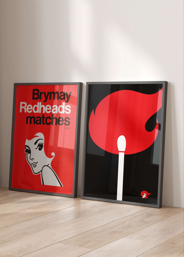 Vintage Redheads Poster Set of 2