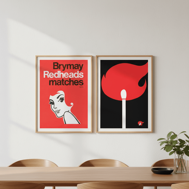 Vintage Redheads Poster Set of 2 wall - art - picture - poster