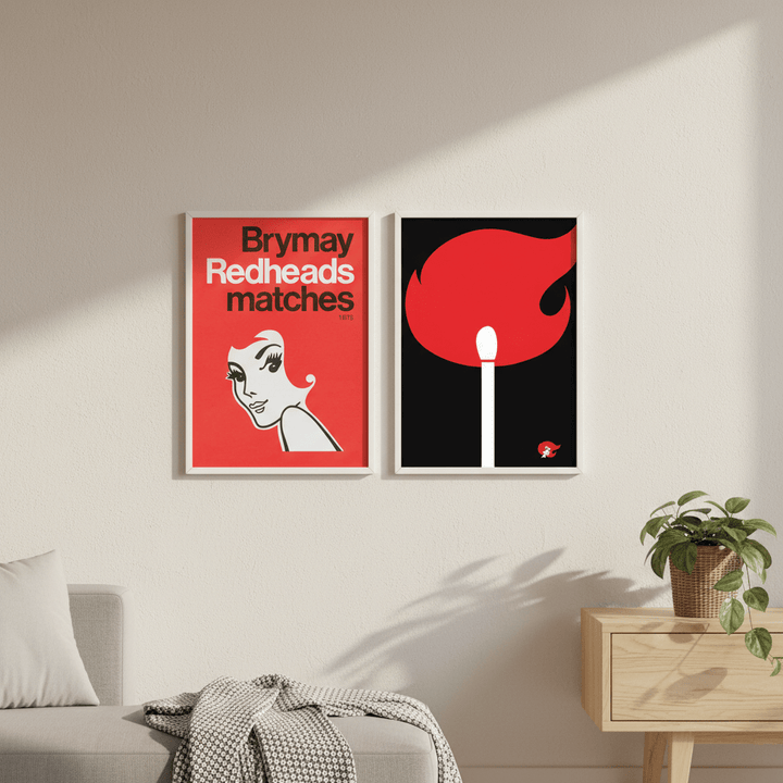 Vintage Redheads Poster Set of 2 wall - art - picture - poster