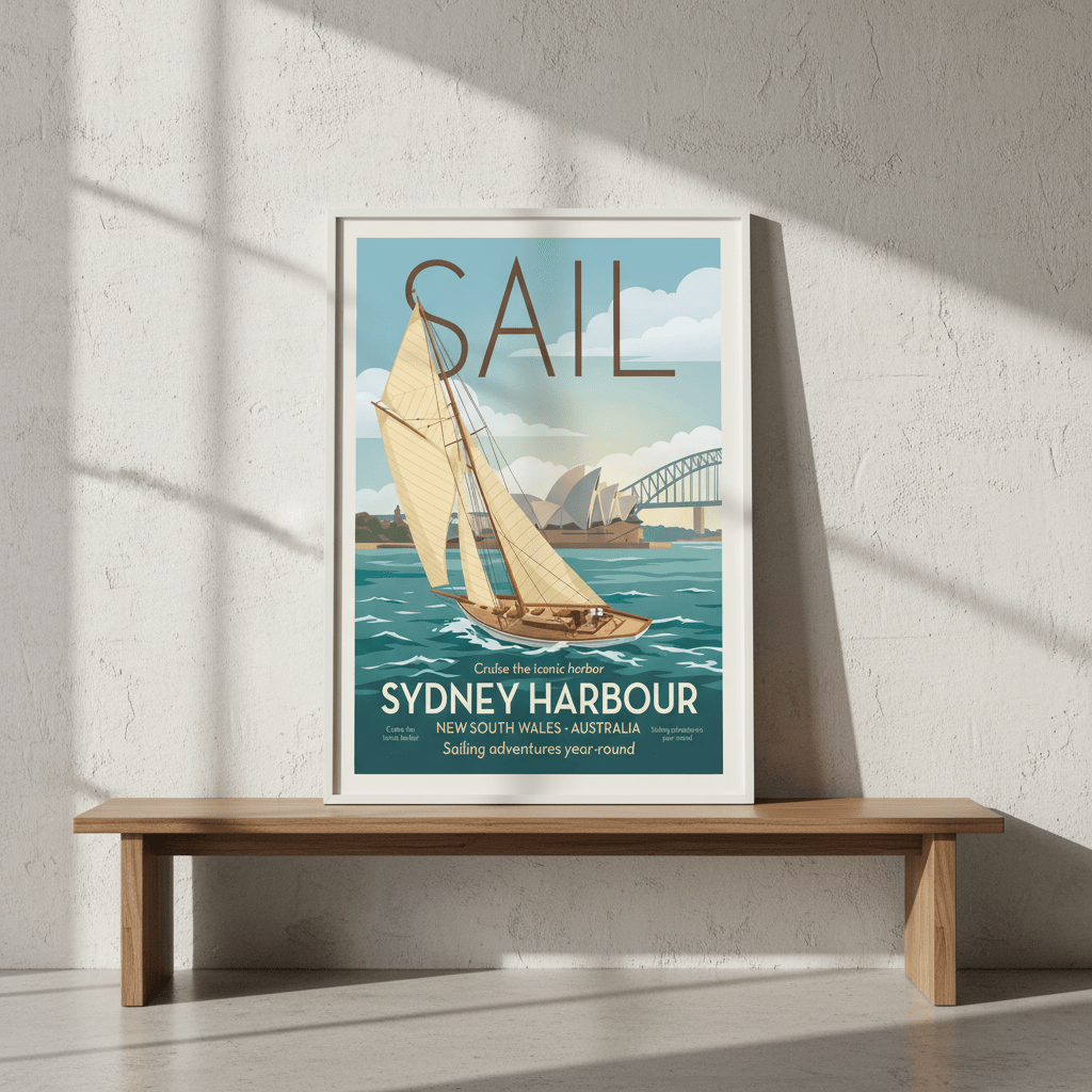 Vintage Sail Sydney Advertisement Poster wall - art - picture - poster
