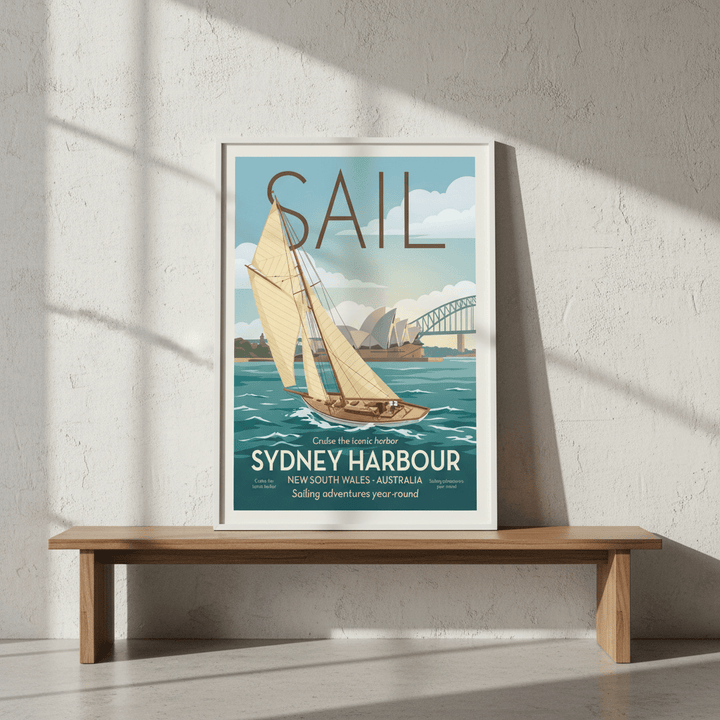 Vintage Sail Sydney Advertisement Poster wall - art - picture - poster