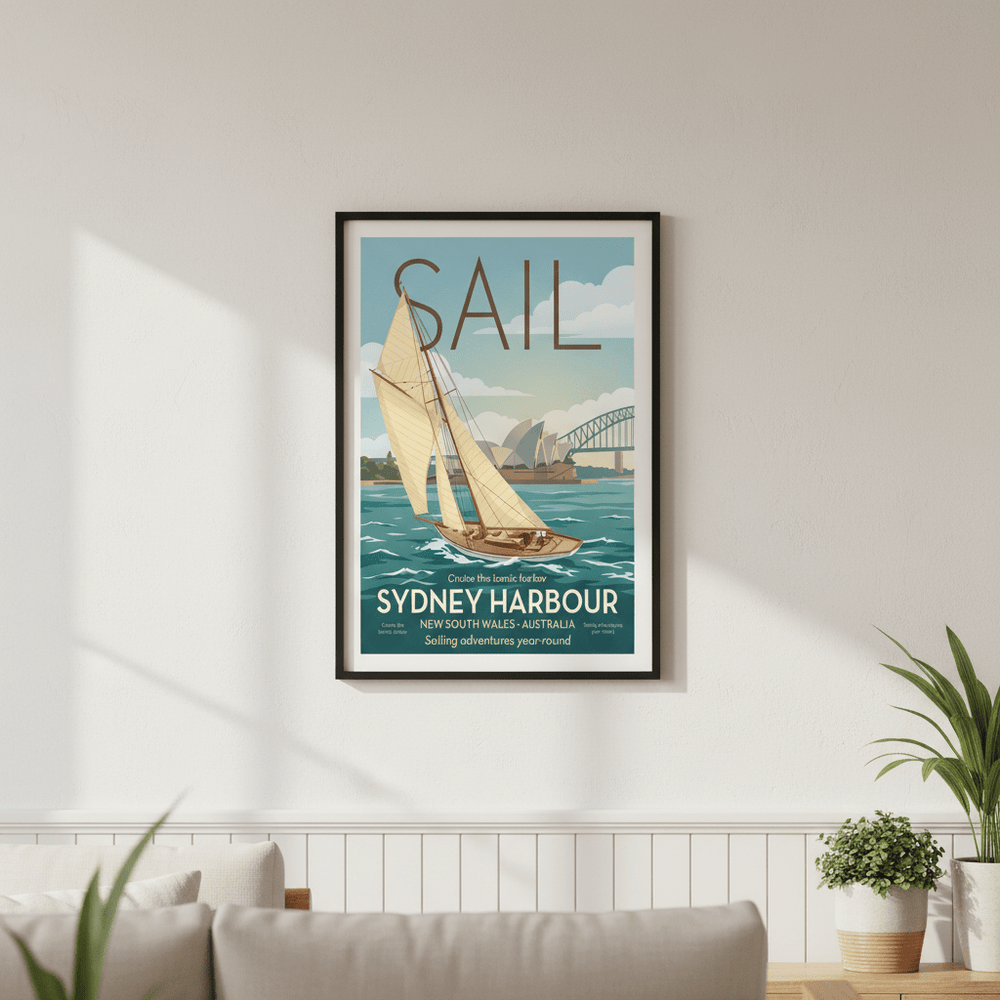 Vintage Sail Sydney Advertisement Poster wall - art - picture - poster