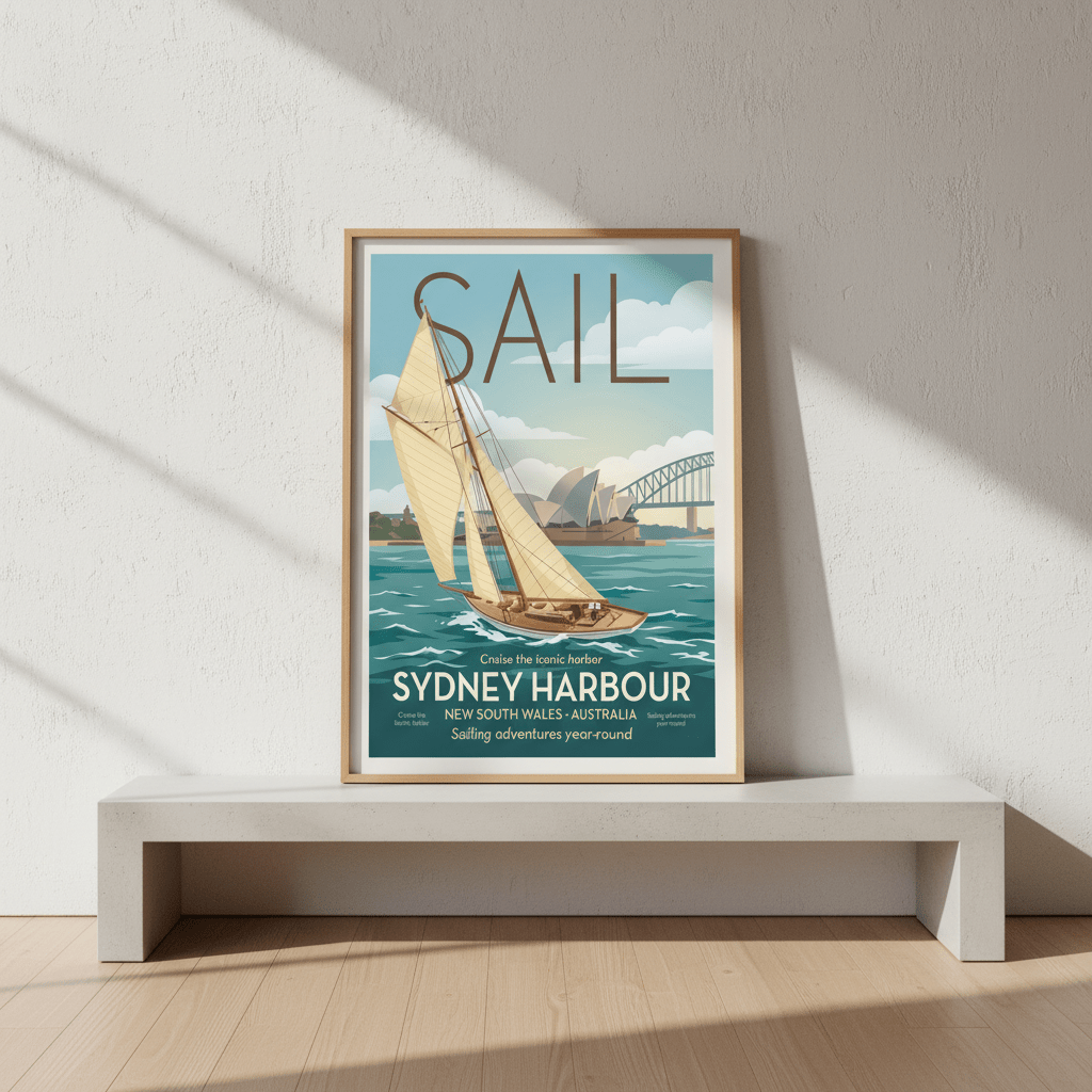 Vintage Sail Sydney Advertisement Poster wall - art - picture - poster