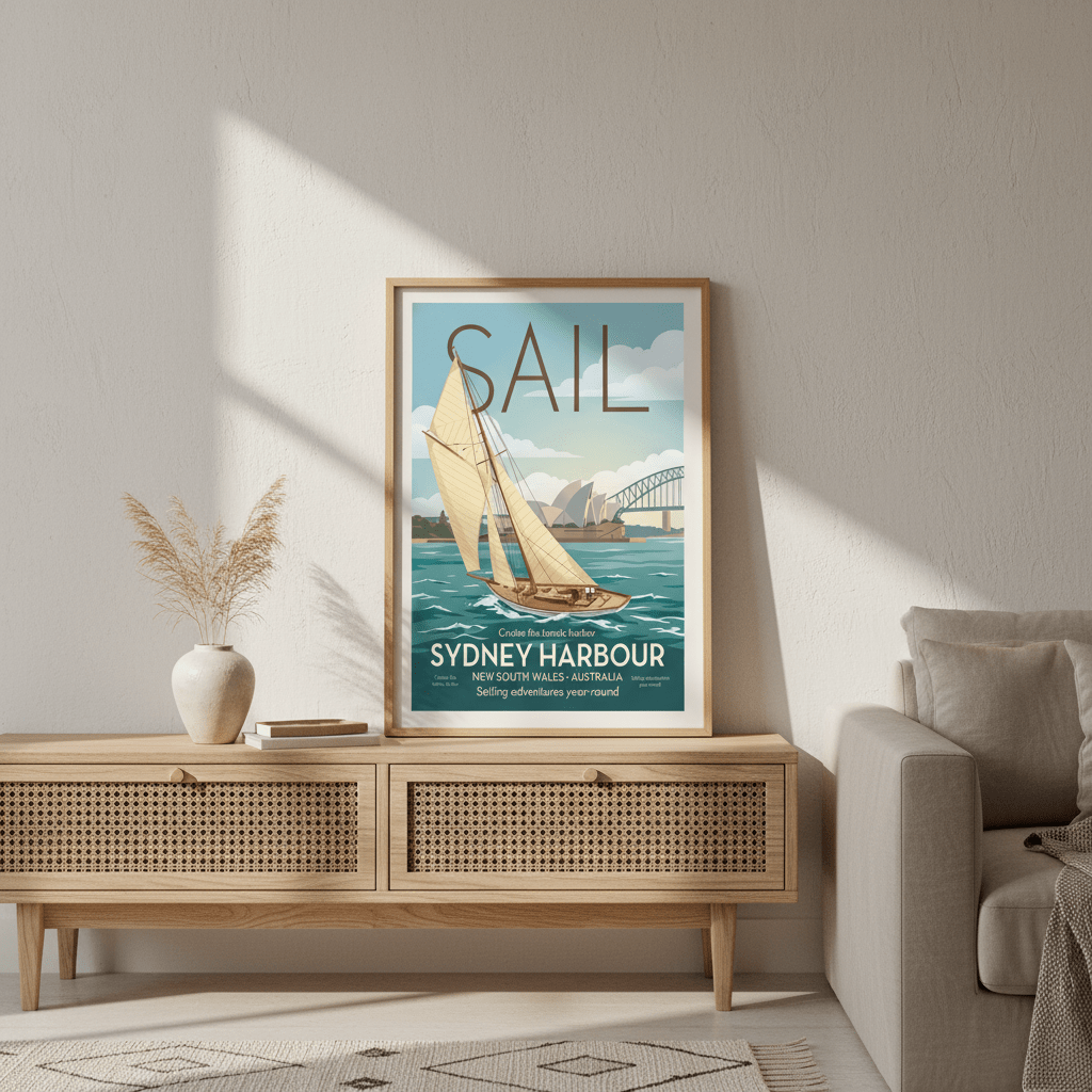 Vintage Sail Sydney Advertisement Poster wall - art - picture - poster