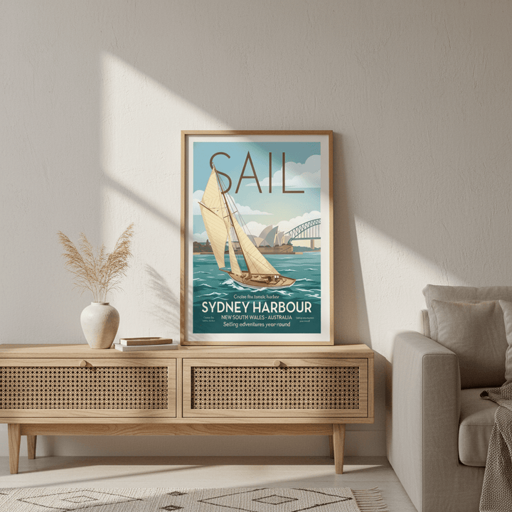 Vintage Sail Sydney Advertisement Poster wall - art - picture - poster