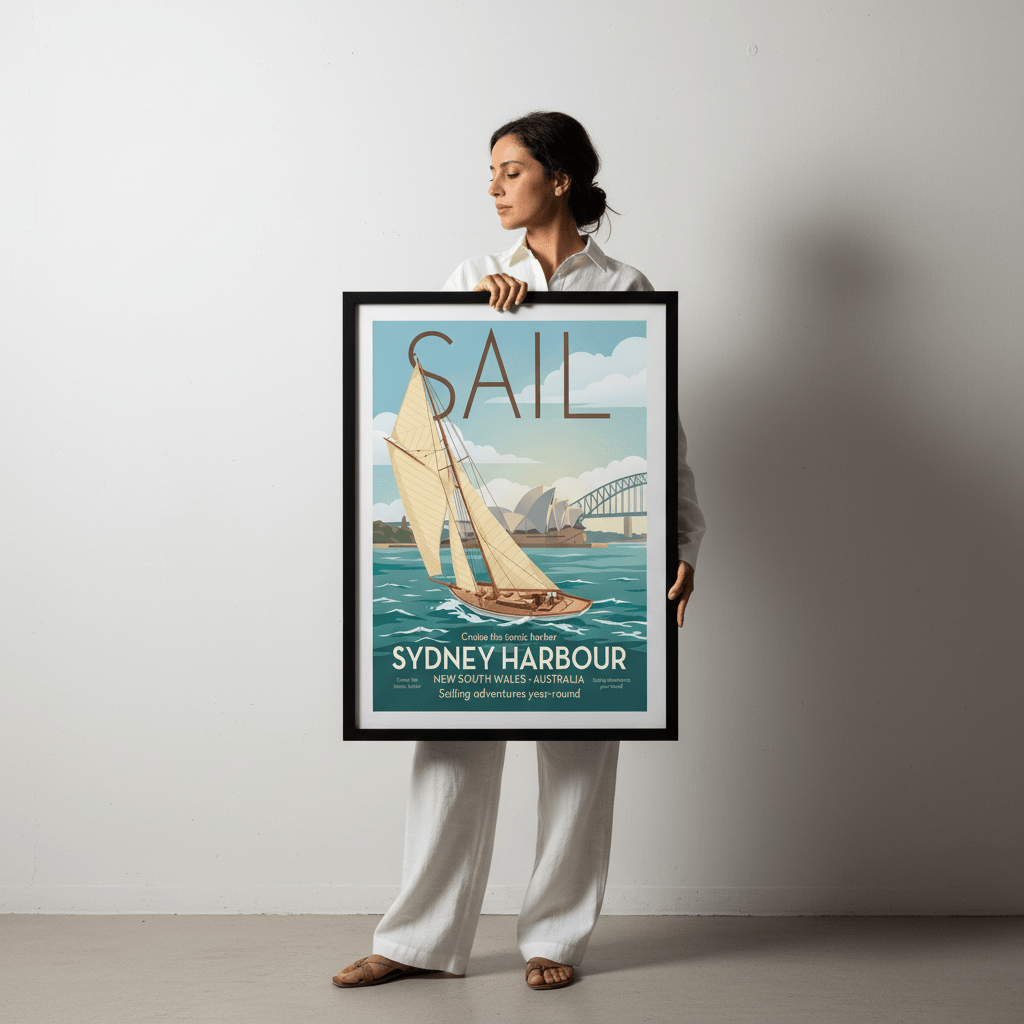 Vintage Sail Sydney Advertisement Poster wall - art - picture - poster
