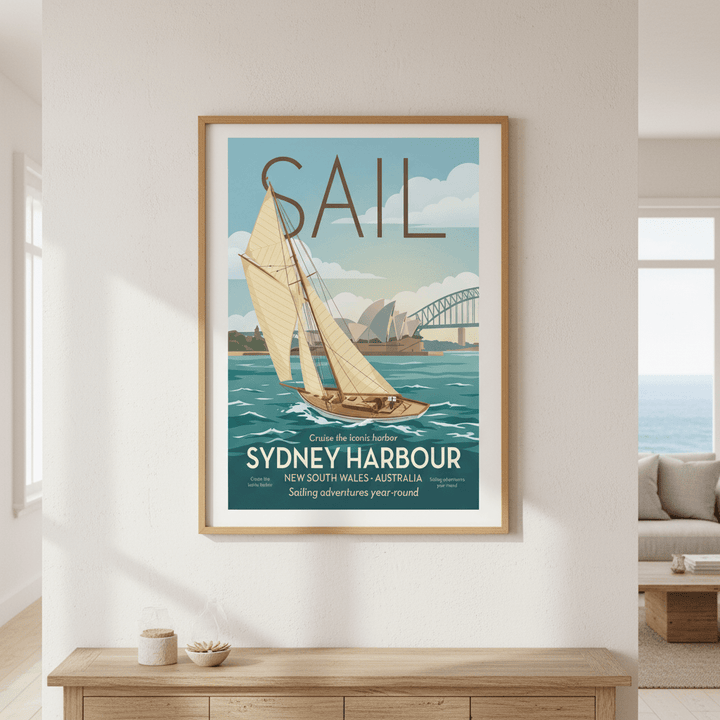 Vintage Sail Sydney Advertisement Poster wall - art - picture - poster