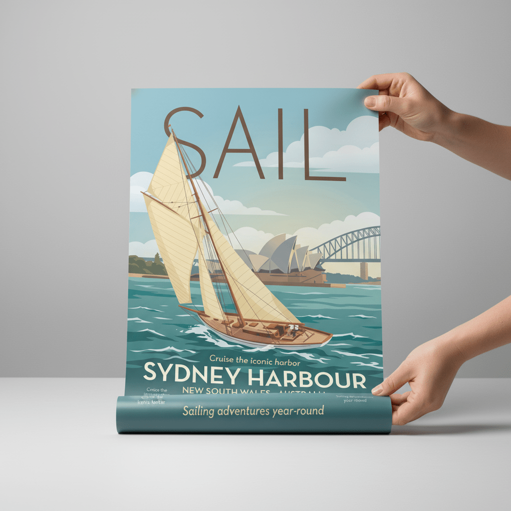 Vintage Sail Sydney Advertisement Poster wall - art - picture - poster