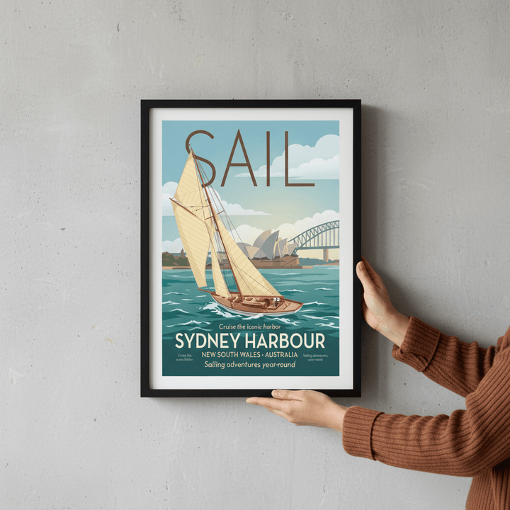 Vintage Sail Sydney Advertisement Poster wall - art - picture - poster