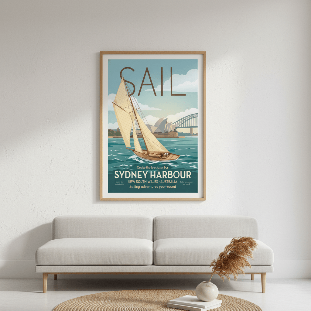 Vintage Sail Sydney Advertisement Poster wall - art - picture - poster