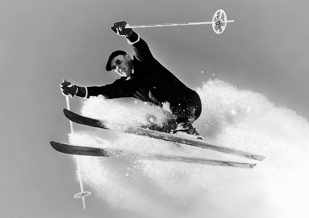 Vintage Ski Jumper Photograph Wall Art - Style My Wall