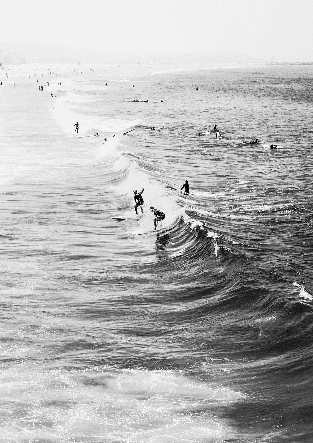 Vintage Surf Wave Riding Coastal Photography Print - Style My Wall