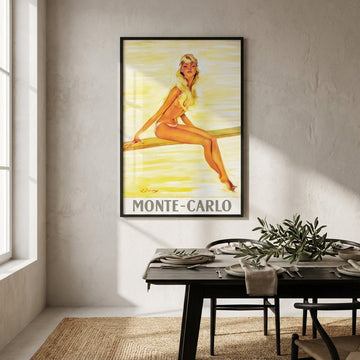 Vintage Travel Monaco Monte Carlo 1937 Poster Retro Print wall - art - picture - poster
