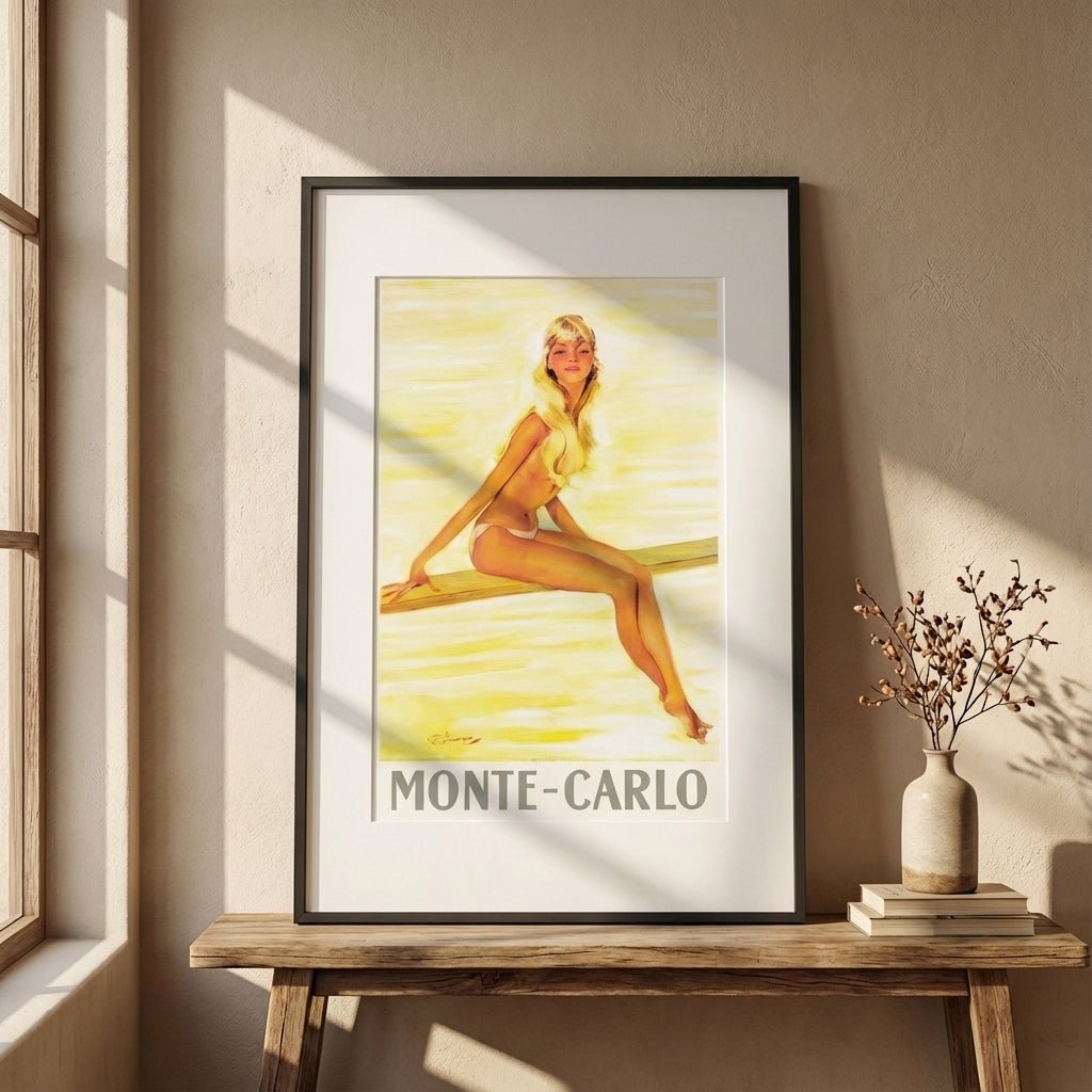 Vintage Travel Monaco Monte Carlo 1937 Poster Retro Print wall - art - picture - poster