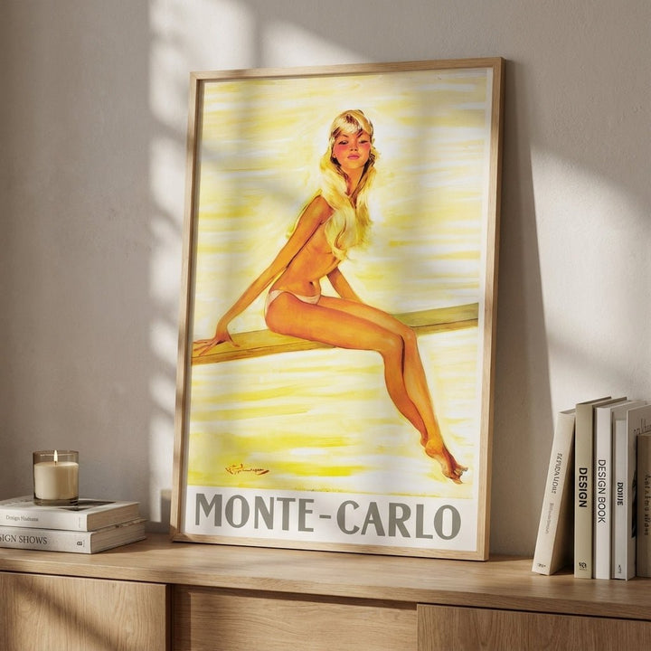 Vintage Travel Monaco Monte Carlo 1937 Poster Retro Print wall - art - picture - poster