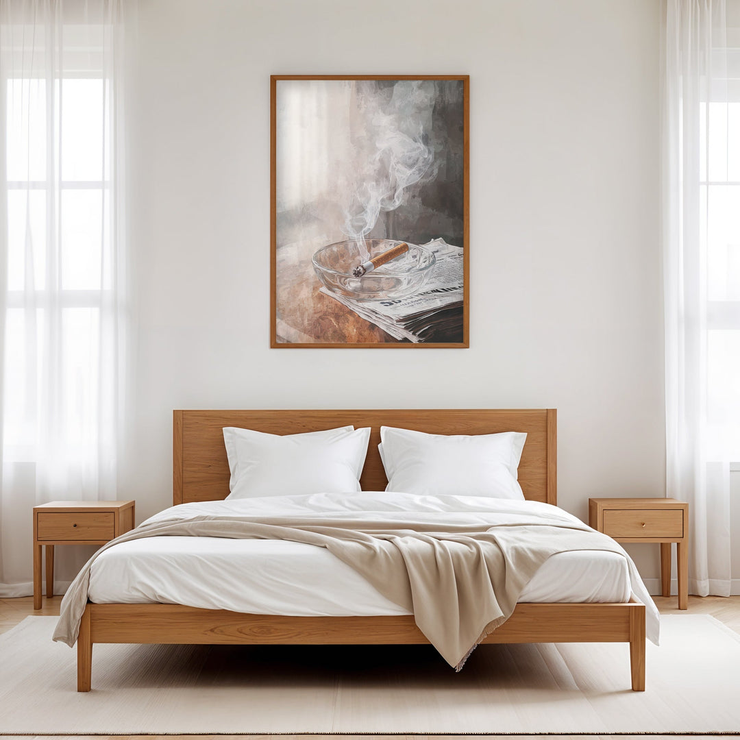 Vinyl Smoke Cigarette Oil Painting Art wall - art - picture - poster