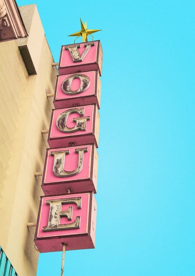 Vogue Theatre Vintage Neon Sign Hollywood, California By Tom Windeknecht