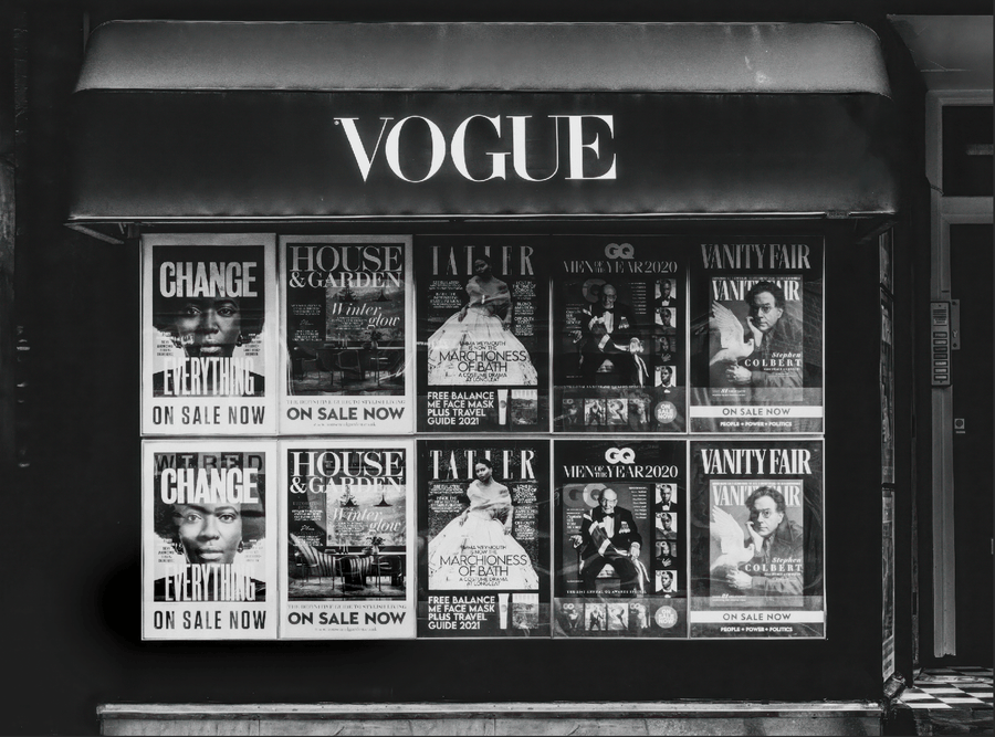 Vogue Vintage Magazine Stand Photography Print