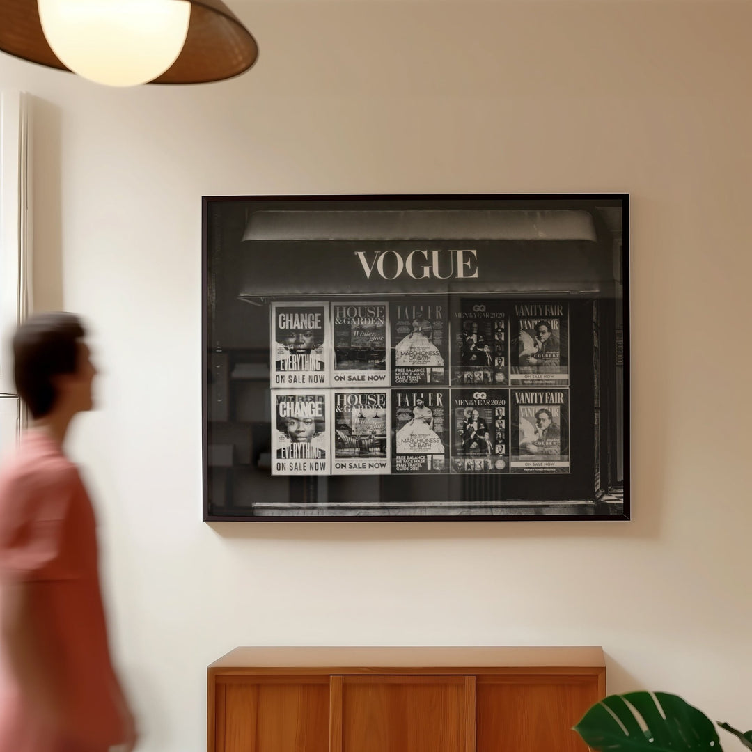 Vogue Vintage Magazine Stand Photography Print wall - art - picture - poster
