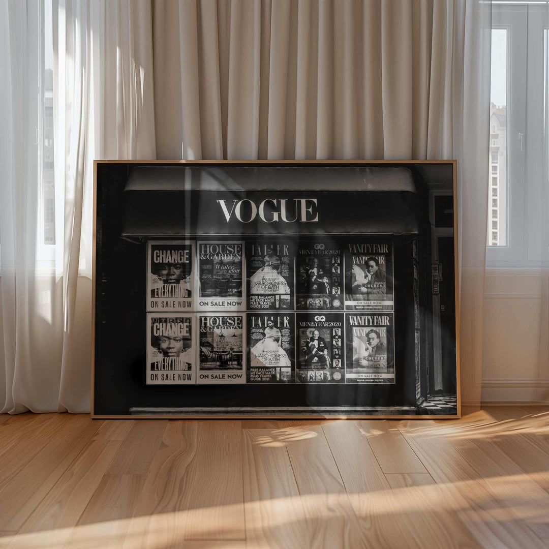 Vogue Vintage Magazine Stand Photography Print wall - art - picture - poster