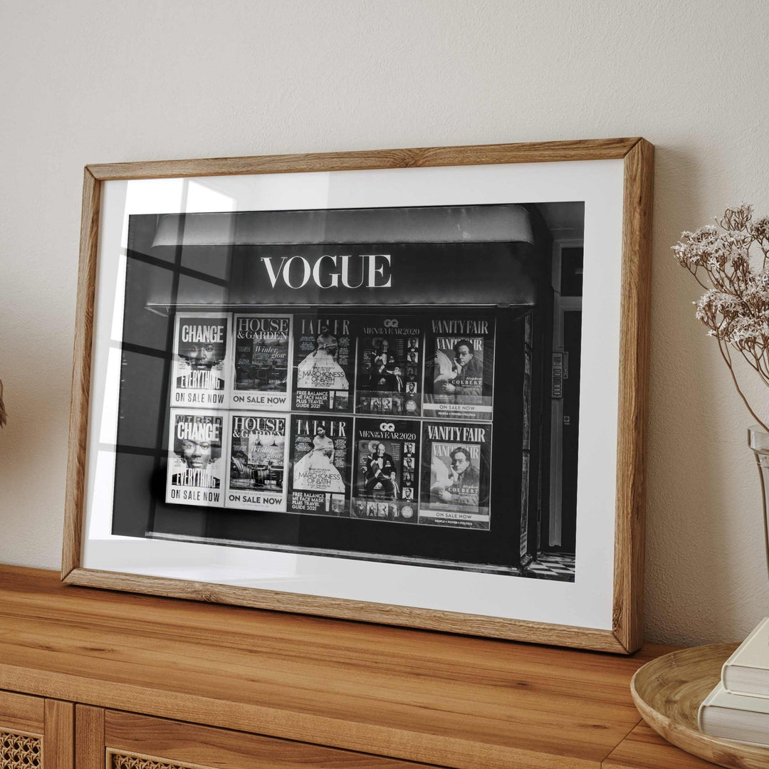 Vogue Vintage Magazine Stand Photography Print wall - art - picture - poster