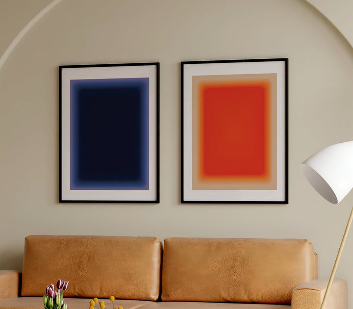 Void & Ember Pair Abstract Tonal Wall Art wall - art - picture - poster