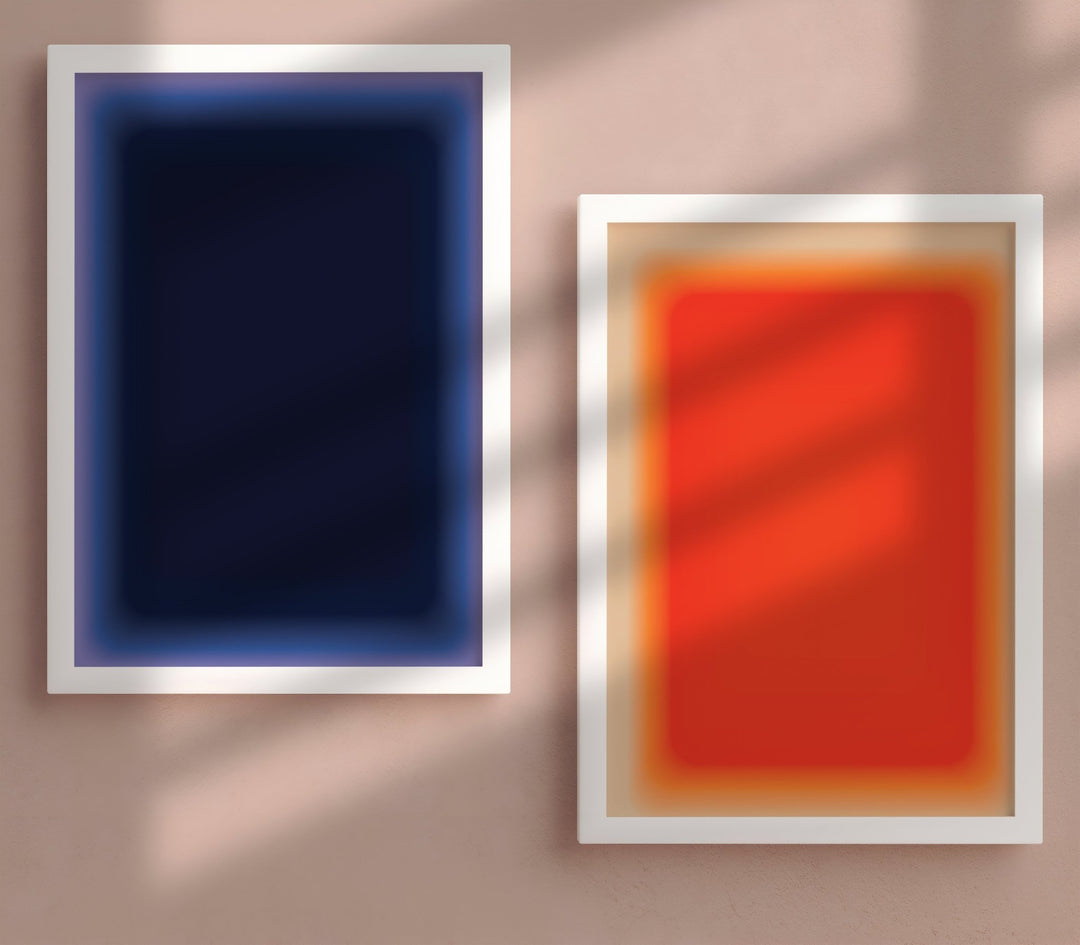 Void & Ember Pair Abstract Tonal Wall Art wall - art - picture - poster