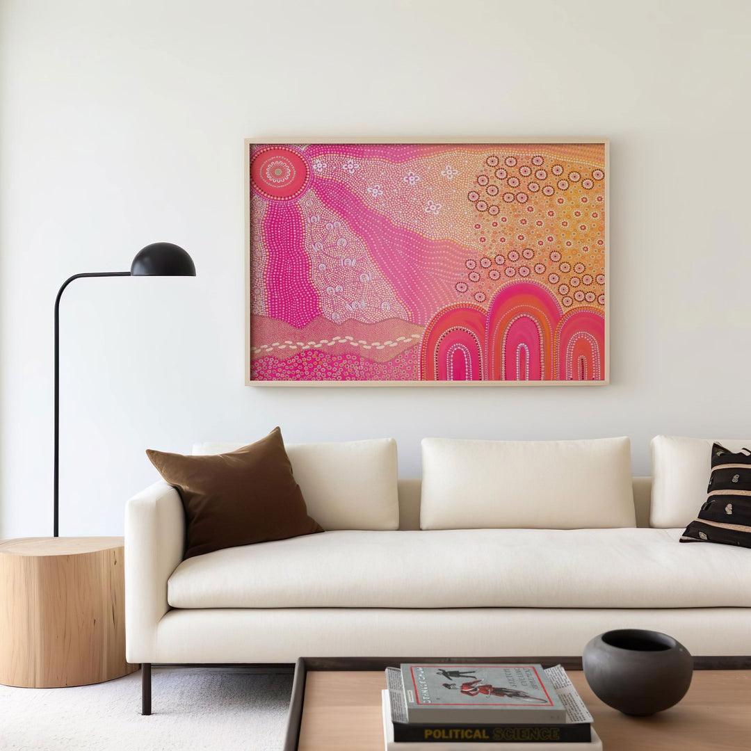 Walk Together by Domica Hill,livingroom,timber border