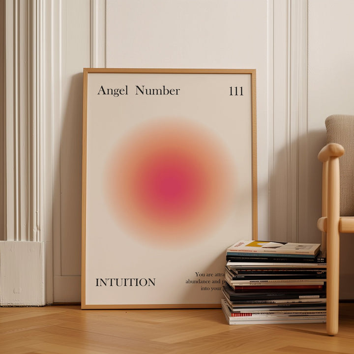 Wall Art Prints - Angel Number 111 Intuition Pink Aura - Style My Wall