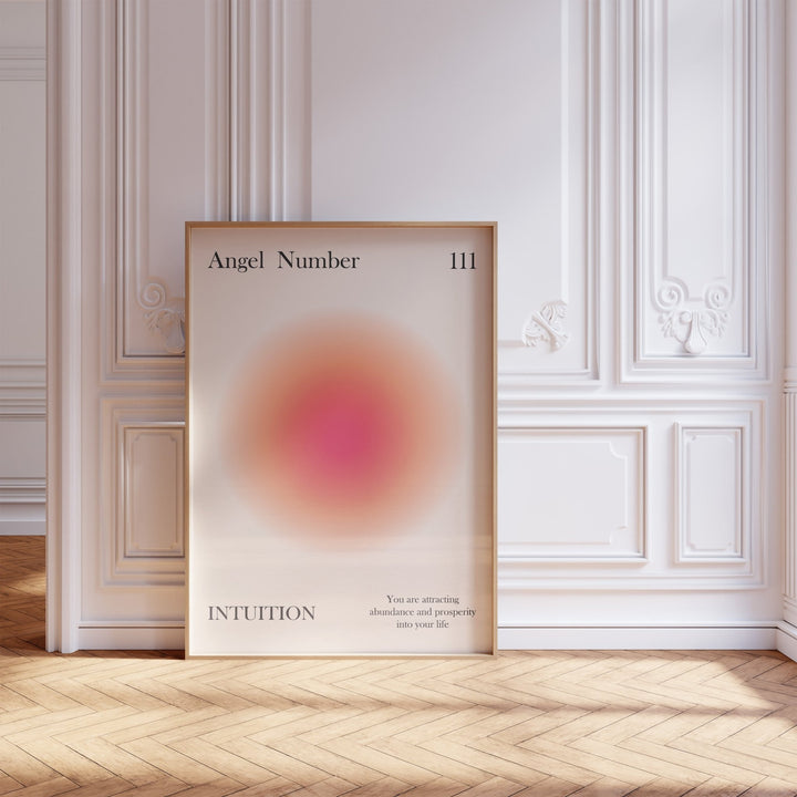 Wall Art Prints - Angel Number 111 Intuition Pink Aura - Style My Wall