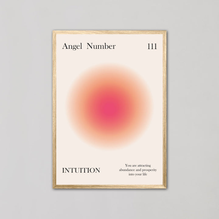 Wall Art Prints - Angel Number 111 Intuition Pink Aura - Style My Wall