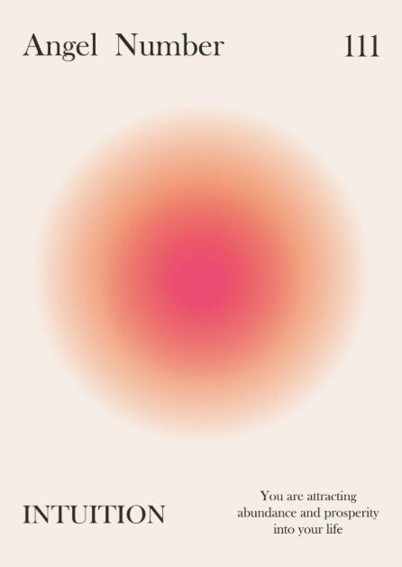 Wall Art Prints - Angel Number 111 Intuition Pink Aura