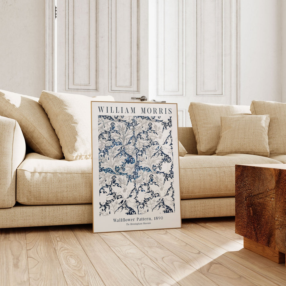 Wallflower Pattern 1890 by William Morris,livingroom,timber border