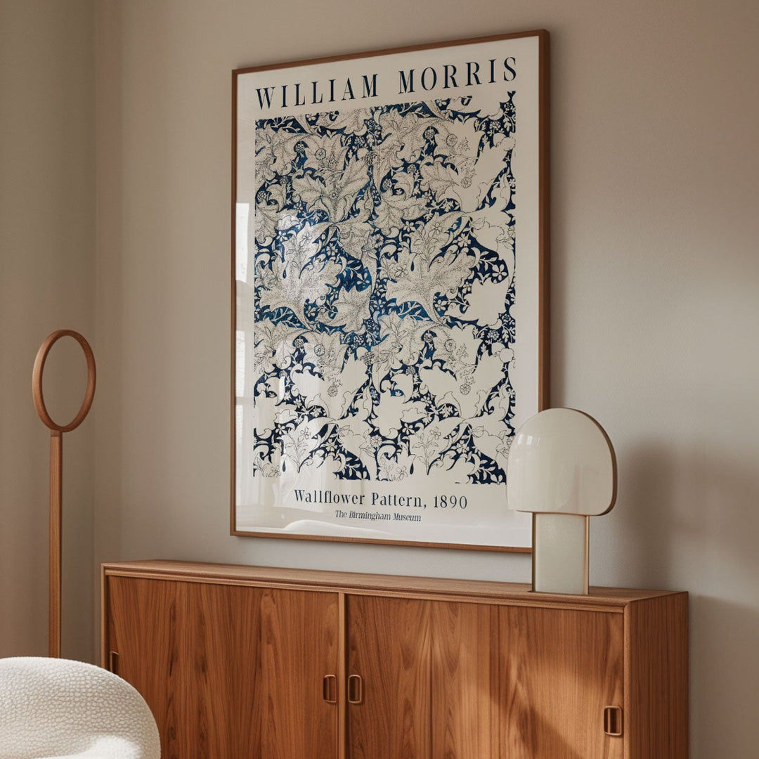 Wallflower Pattern 1890 by William Morris,livingroom,timber border