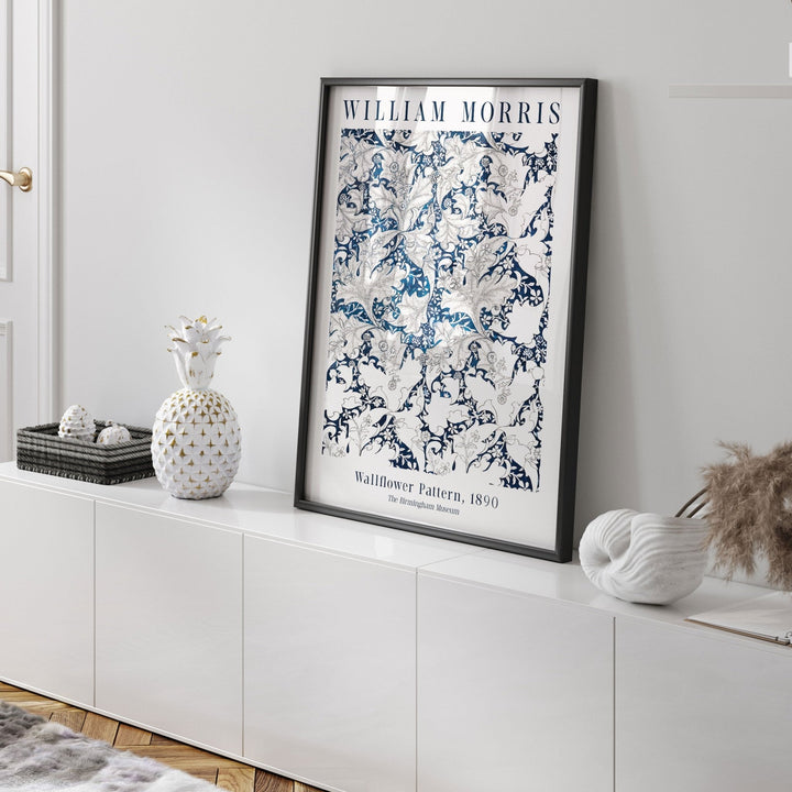 Wallflower Pattern 1890 by William Morris,livingroom,timber border