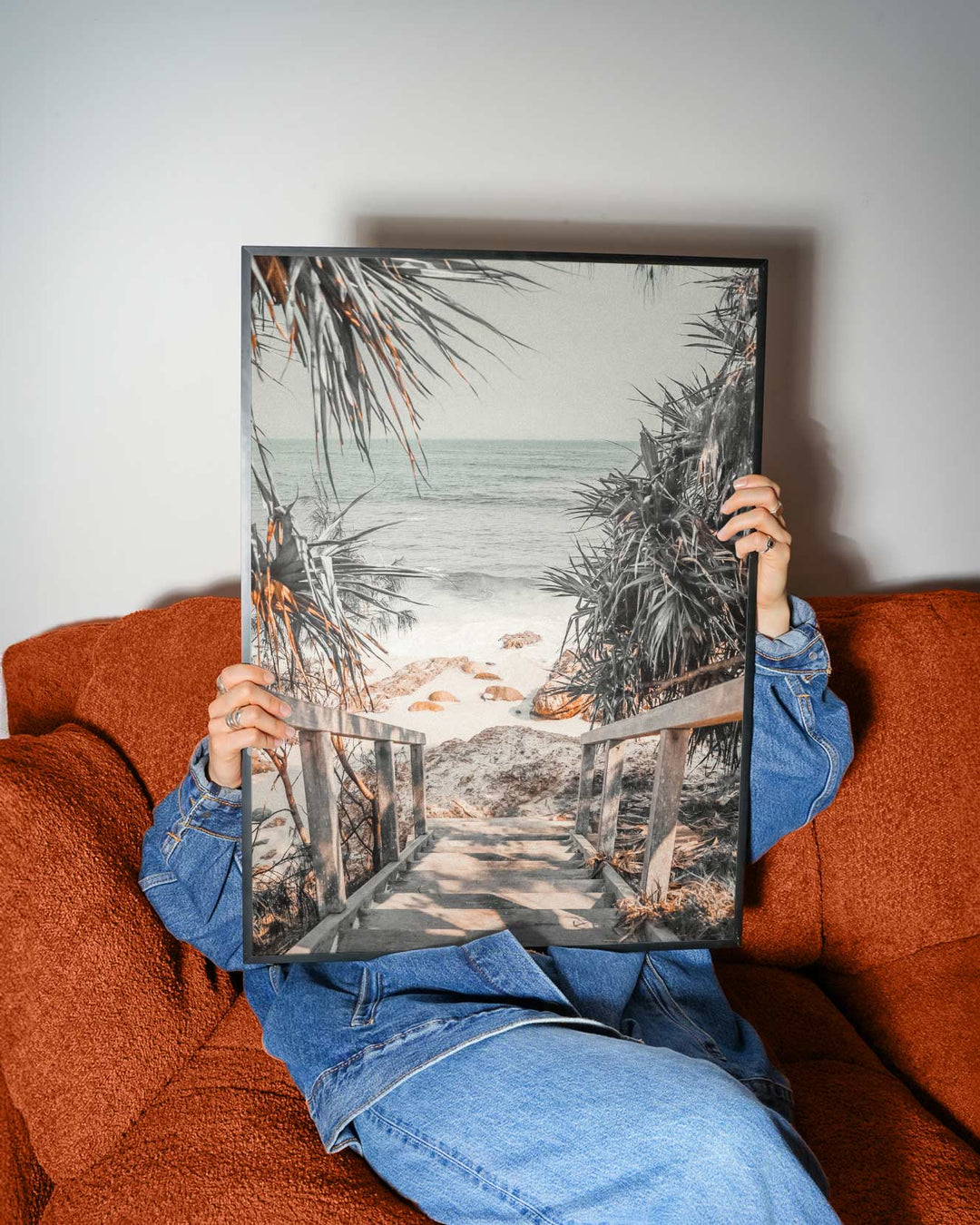 Wategos Beach Stairway Coastal Photograph wall - art - picture - poster