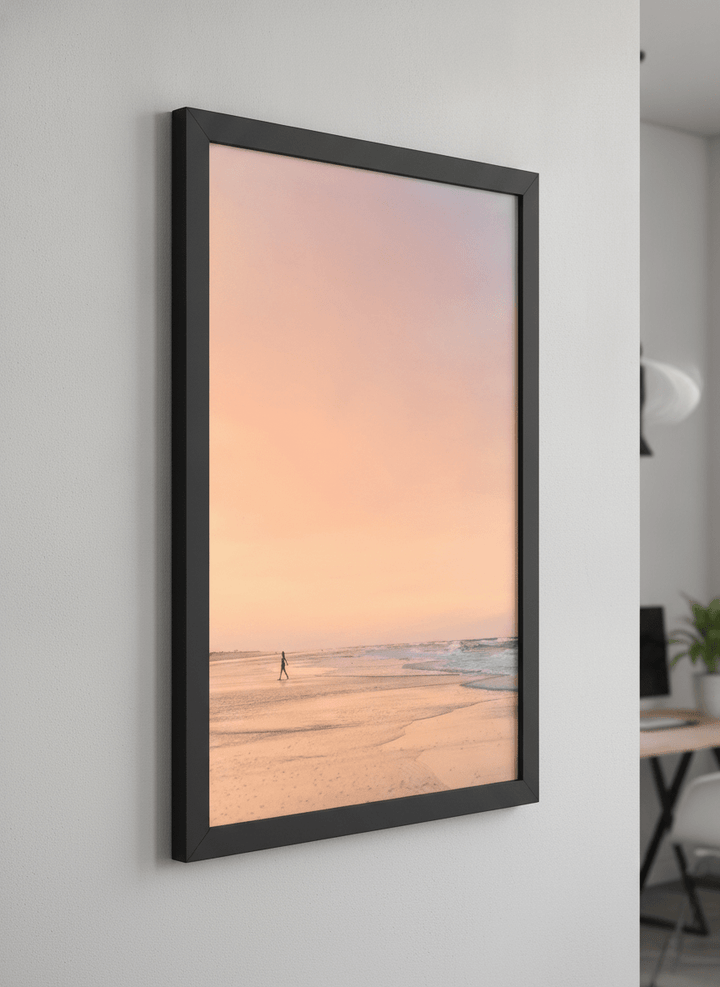 Contemporary wall art featured in a bright modern office workspace
