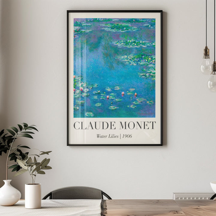 Water Lilies 1906 by Monet,livingroom,timber border