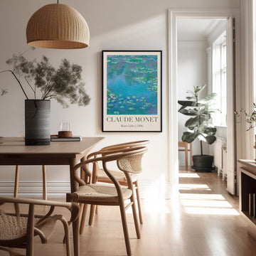 Water Lilies 1906 by Monet,livingroom,timber border