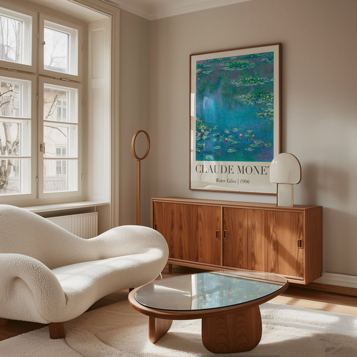 Water Lilies 1906 by Monet,livingroom,timber border