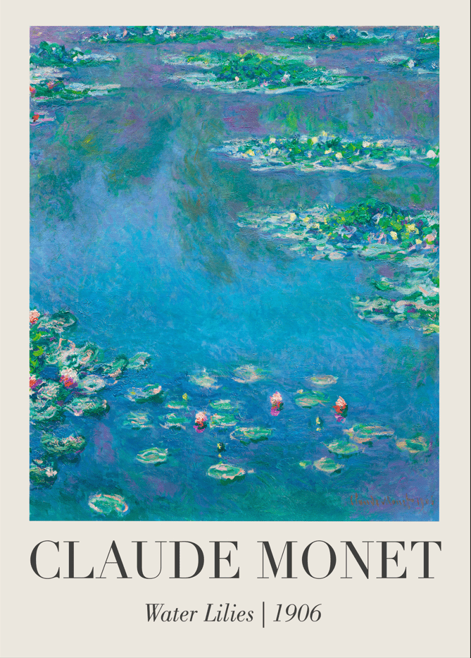 Water Lilies 1906 by Monet,frame