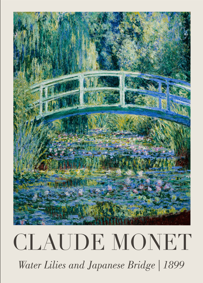 Water Lilies and Japanese Bridge by Monet,frame