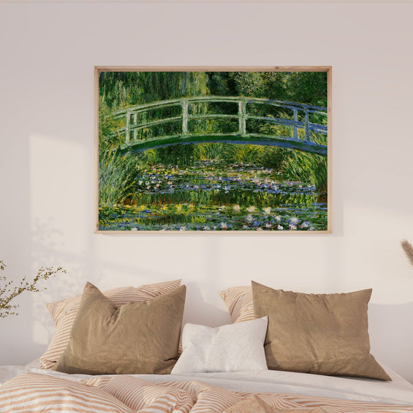 Water Lilies & Japanese Landscape Bridge by Monet